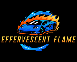 Flame Car Dealership logo design