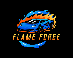 Flame Car Dealership logo design