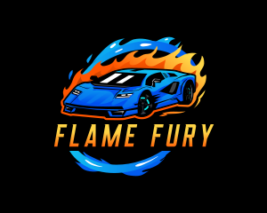 Flame Car Dealership logo design