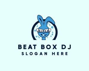 Disc Jockey Rabbit logo design