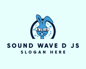 Disc Jockey Rabbit logo design