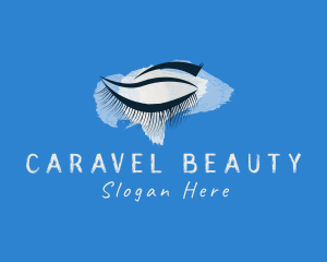 Eyelash Beauty Watercolor logo design