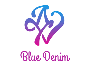 Gradient Blue AV logo design