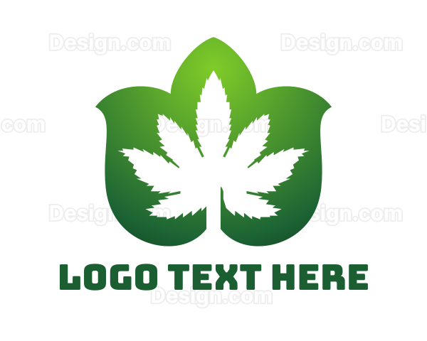 Cannabis Leaf Pattern Logo