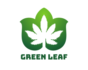 Cannabis Leaf Pattern logo design