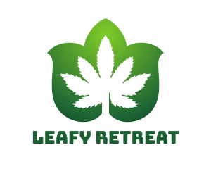 Cannabis Leaf Pattern logo design