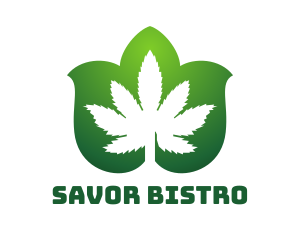 Cannabis Leaf Pattern logo