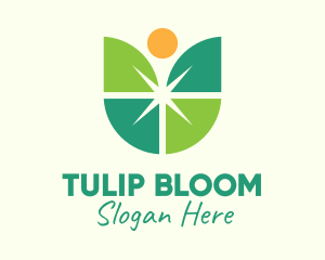 Shiny Tulip Flower logo