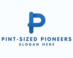 Gradient Modern Letter P logo design