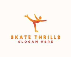 Ice Skating Athlete logo design