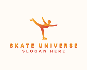 Ice Skating Athlete logo design