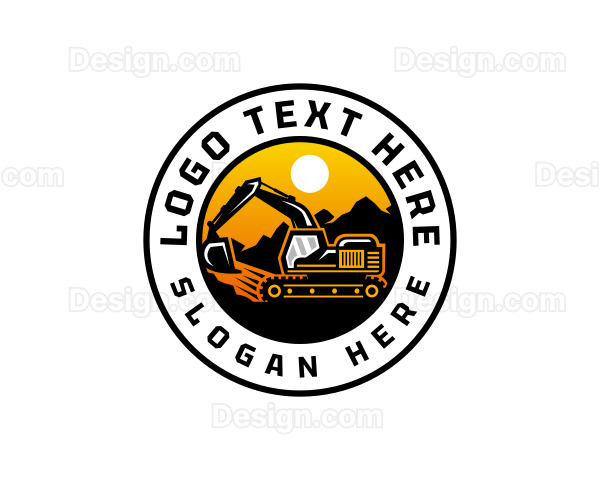 Excavator Digger Mining Logo