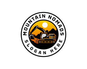 Excavator Digger Mining logo design