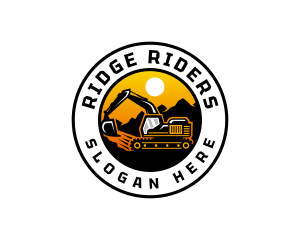 Excavator Digger Mining logo design