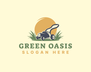 Garden Grass Lawn Mower  logo design