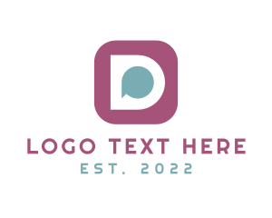 Chat Messaging App Letter D logo