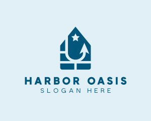 Fish Hook Seafood Home  logo design