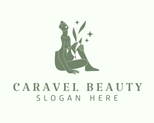 Woman Naked Beauty Spa logo design