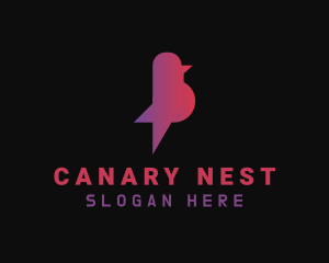 Gradient Canary Bird logo