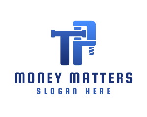 Plumbing Letter TP Monogram logo