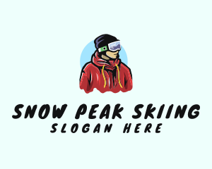 Young Man Skier logo