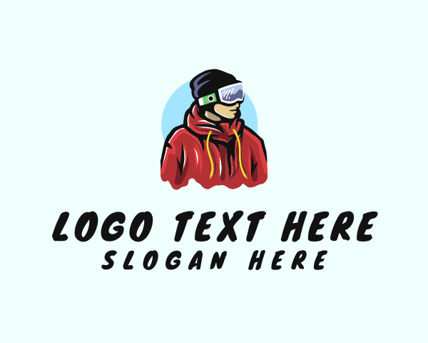 Snowboarder logo example 1