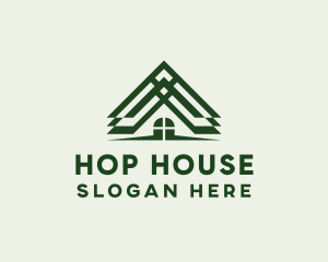 House Roofing Construction logo design