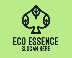 Eco Leaf Spade logo design