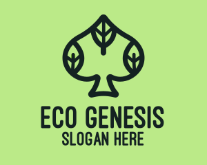 Eco Leaf Spade logo design