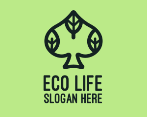 Eco Leaf Spade logo design