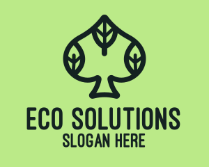 Eco Leaf Spade logo design