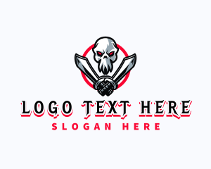 Skull Sword Warrior Logo