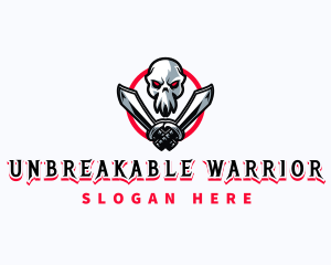 Skull Sword Warrior logo design