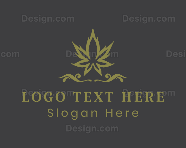 Ornate Herbal Marijuana Logo