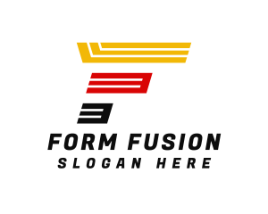 Futuristic Speed Letter F logo design