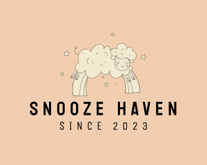 Sleep Sheep Rainbow logo design