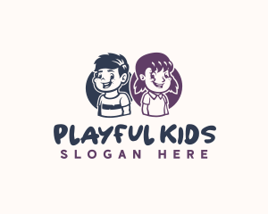 Boy Girl Kids logo design