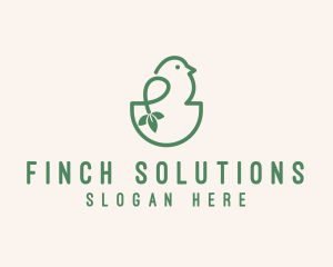 Natural Finch Bird logo design