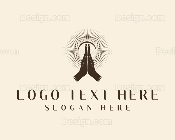 Religious Hand Prayer Logo