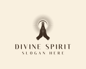 Religious Hand Prayer logo
