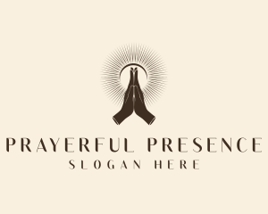 Religious Hand Prayer logo design