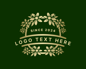 Floral Wreath Decoration logo