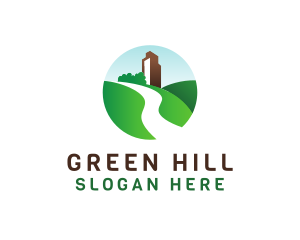 Hill Mountain Badge logo design