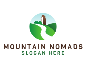 Hill Mountain Badge logo design