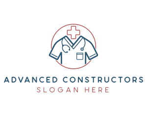 Medical Doctor Scrubs logo design