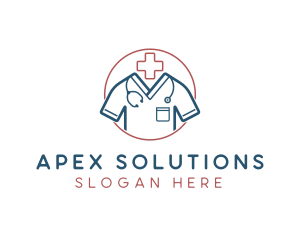 Medical Doctor Scrubs logo design