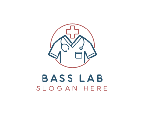 Medical Doctor Scrubs logo design