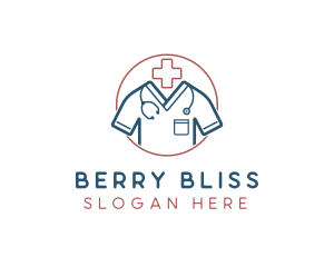 Medical Doctor Scrubs logo design