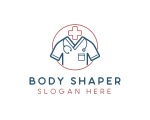 Medical Doctor Scrubs logo design