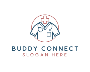 Medical Doctor Scrubs logo design